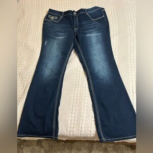 Women’s Dark Blue Ariya Bootcut Jeans 20